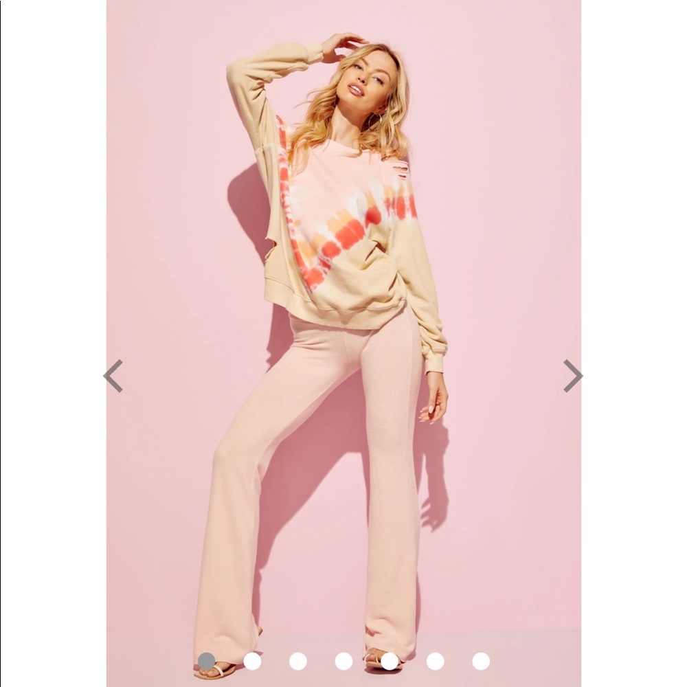 Wildfox Grapefruit Sommers Sweatshirt Small Tie Dye NWT